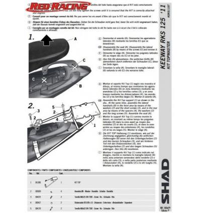 SHAD CSOMAGTARTÓ KEEWAY RKS 125 / RKS 150 / RKS 200 / RKS 200 S 2011-17