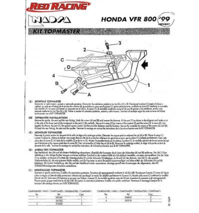 SHAD CSOMAGTARTÓ HONDA VFR 800 FI 1999-01