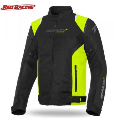 SEVENTY DEGREES KABÁT SD-JR48 FÉRFI RACING NYÁRI FEKETE / NEON SÁRGA 2XL