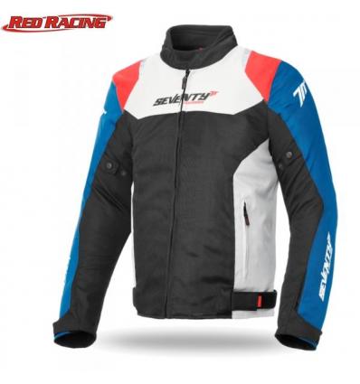 SEVENTY DEGREES KABÁT SD-JR48 FÉRFI RACING NYÁRI FEKETE / FEHÉR / PIROS / KÉK S