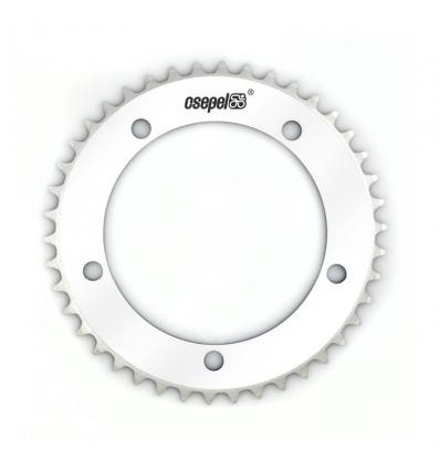 Csepel Teta Hajtótárcsa Alu 1/8" 42T BCD 130mm Festett Ezüst
