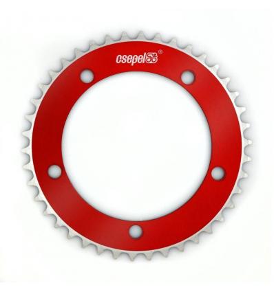 Csepel Teta Hajtótárcsa Alu 1/8" 48T BCD 130mm Anodizált Piros