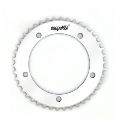 Csepel Teta Hajtótárcsa Alu 1/8" 44T BCD 130mm Festett Fehér