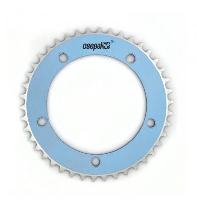 Csepel Teta Hajtótárcsa Alu 1/8" 44T BCD 130mm Festett Babakék