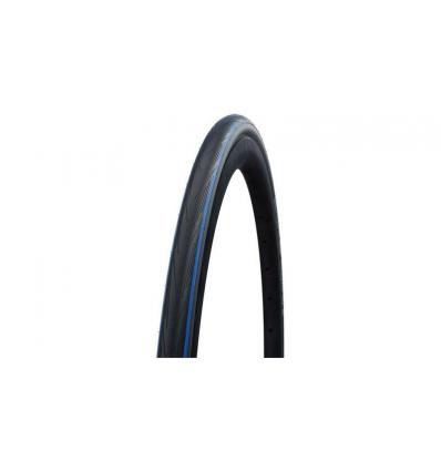 KÖP 700X25C 28X1,00 SCHWALBE LUGANO II HS471 FEKETE / KÉK CSÍKOS