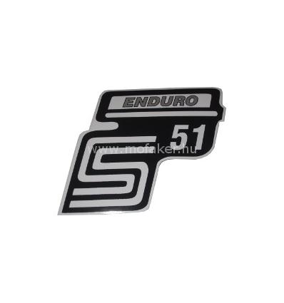 Oldalfelirat S51 Enduró Ezüst